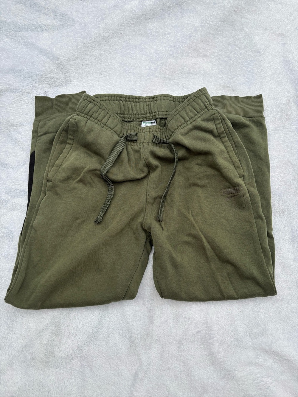 Puma Olive Green Kids Sweatpants Joggers